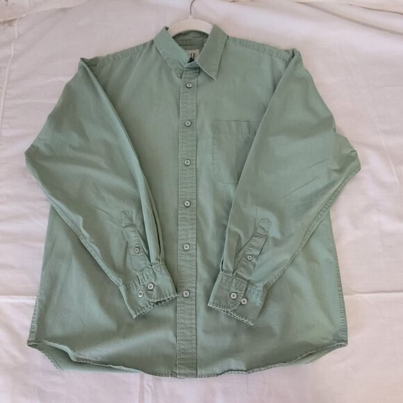 Gap Green Womens Button Long Sleeve Shirt  Size M - Picture 7 of 15